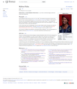 Mylène-Flicka-Wikipedia article writers for hire