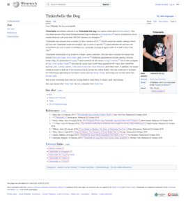 Tinkerbelle-the-Dog-Wikipedia article writing company